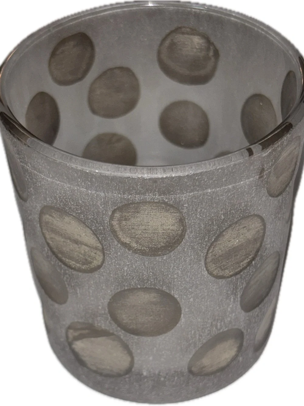 Handmade candle in Ceramic Mug with Multicolor High-Heel Pattern - White